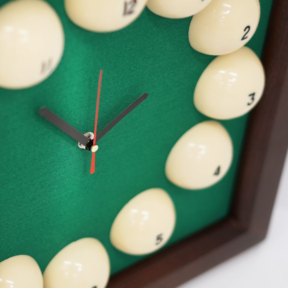 Часы Квадрат пирамида ясень/сукно (№5,Сукно Euro Pro 50 ш1.98м Yellow green)