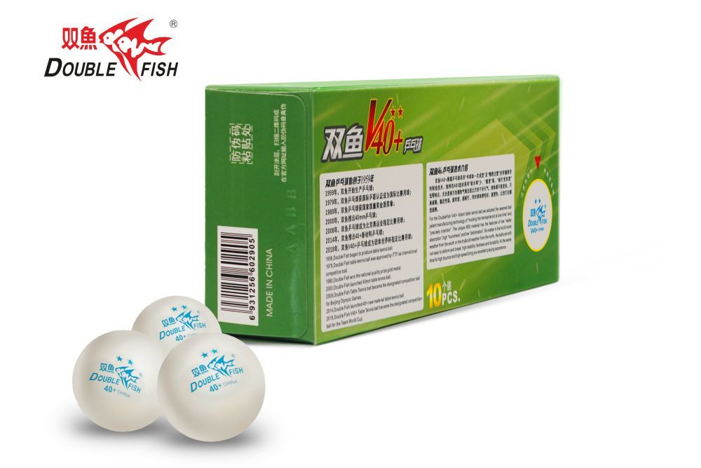 Мячи для н/т Double Fish 2* Volant (10 шт/упак.) р-р.40+