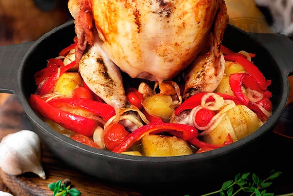 Сковорода чугунная с испарителем