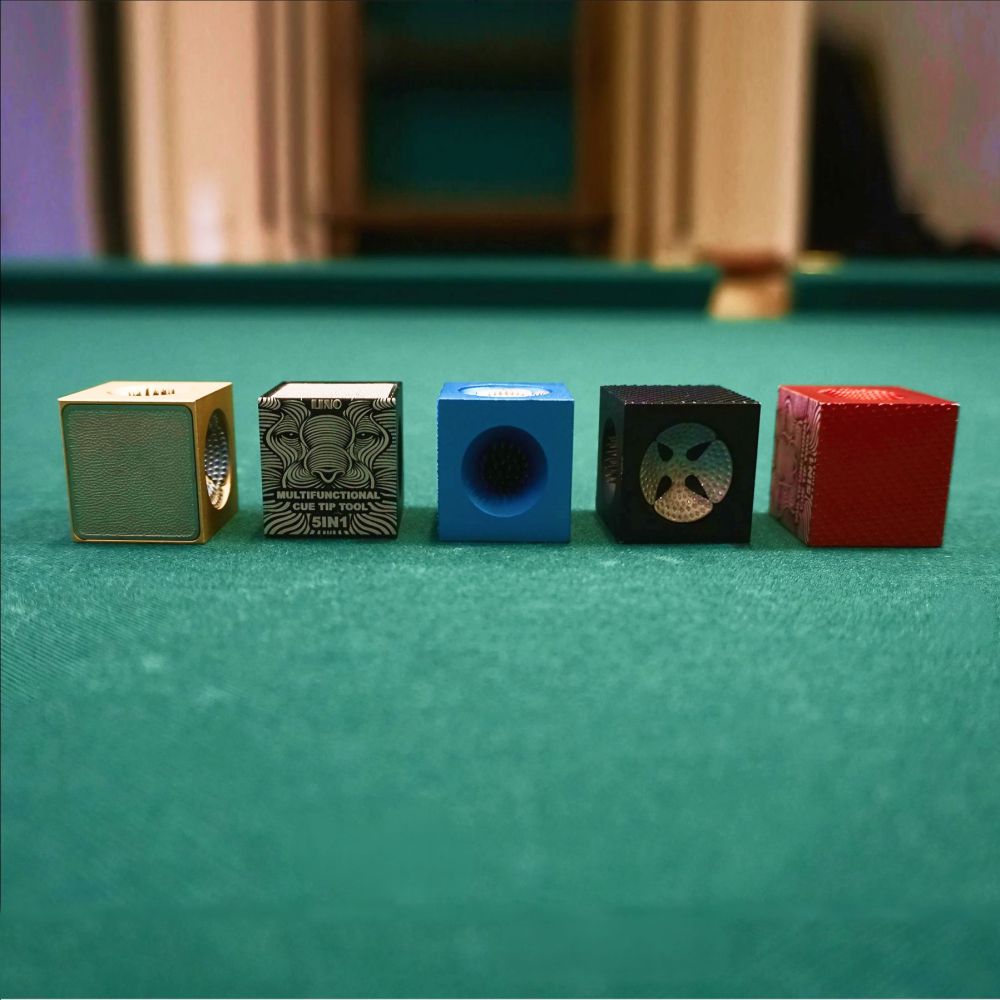 Инструмент для обработки наклейки кубик 5 в 1 синий