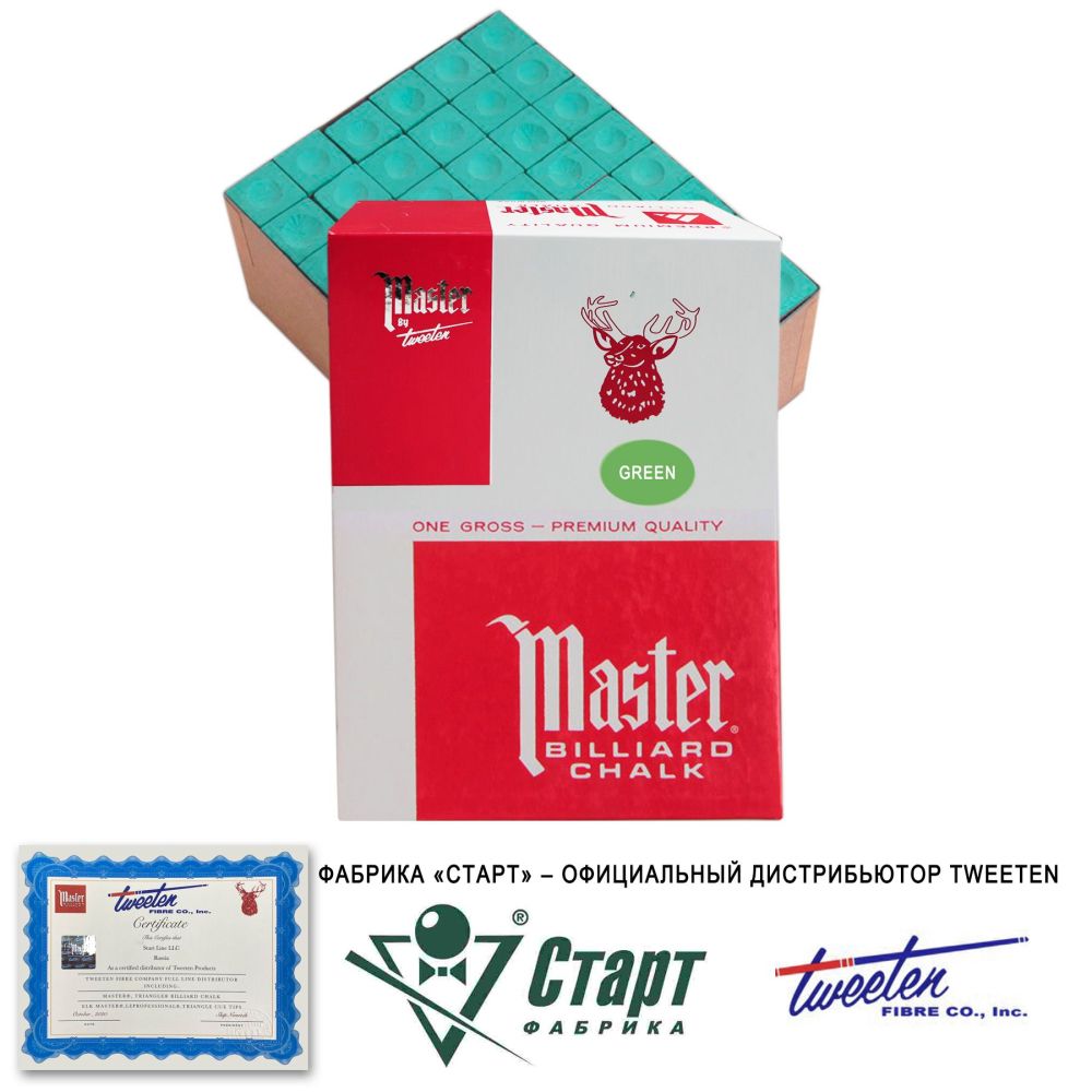 Мел Tweeten Master зеленый (144 шт)