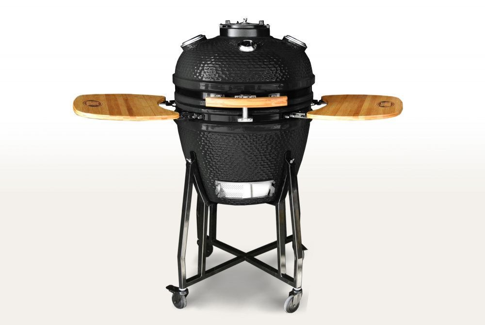 Керамический гриль-барбекю с окошком 22 дюйма (черный) (57см)