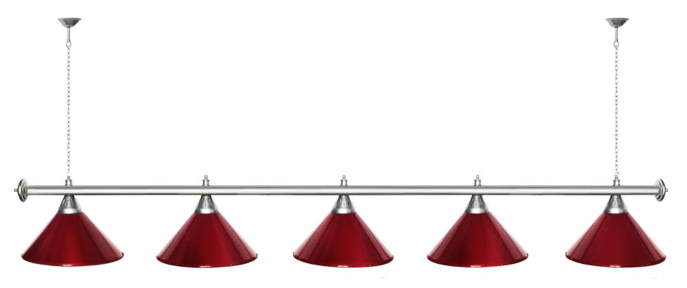 Лампа STARTBILLIARDS 5 пл. (плафоны медь,штанга медь,фурнитура медь)