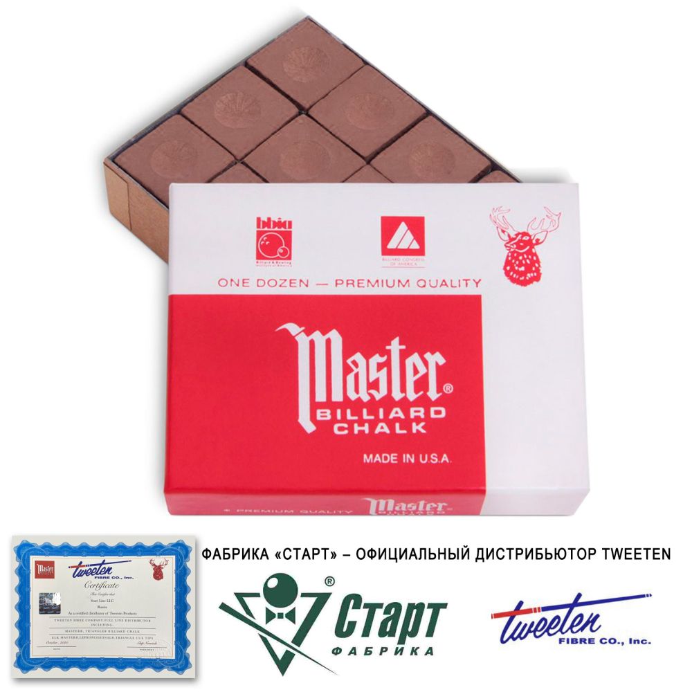 Мел Tweeten Master коричневый (12 шт)