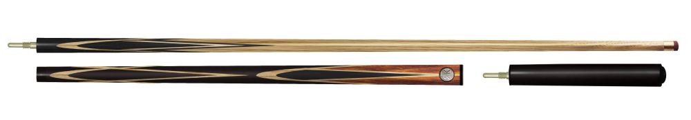 Кий Снукер Ричард 4-х сторонний запил,16 запилов; 2-РС с удлинителем; ясень/черный граб/ятоба(ЯК)