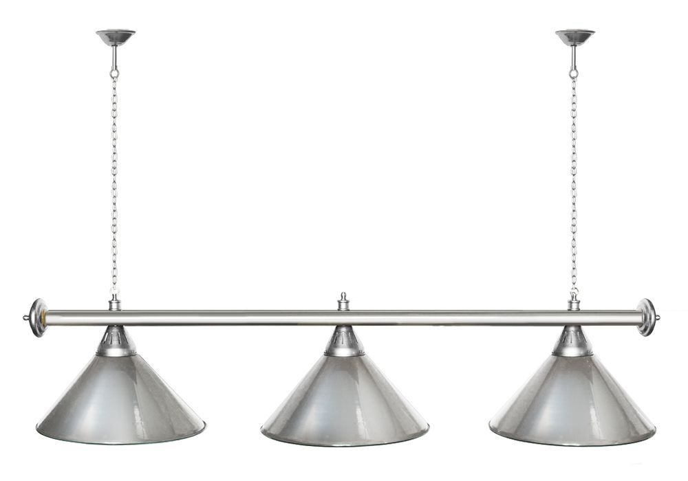 Лампа STARTBILLIARDS 3 пл. (плафоны зеленые,штанга хром,фурнитура хром)