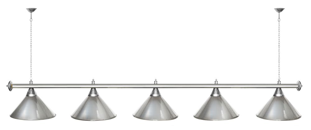 Лампа STARTBILLIARDS 5 пл. (плафоны медь,штанга медь,фурнитура медь)