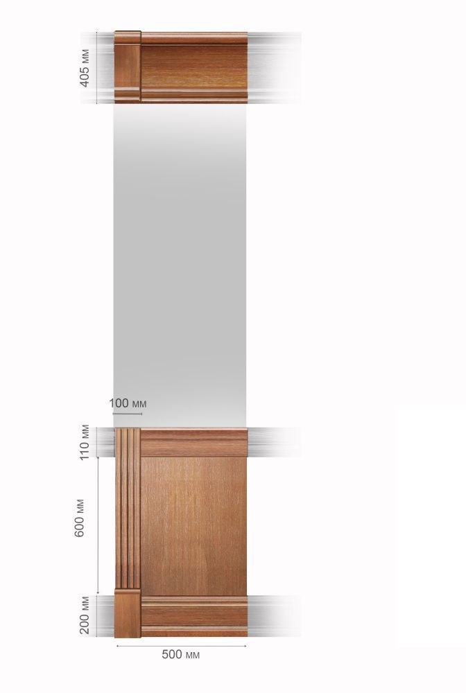 Пилястра в сборе завершающая Президент Стандарт 33*100*2900 краш (№4)