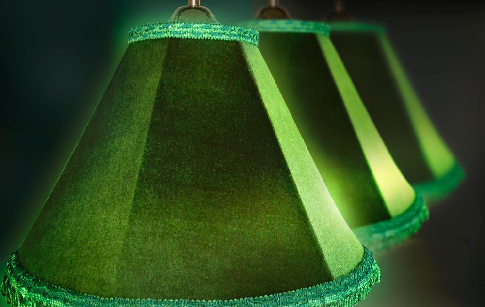 Лампа Классика 4 пл. металл (№3,бархат wine,бахрома желтая,фурнитура золото,НЕ БРАТЬ)