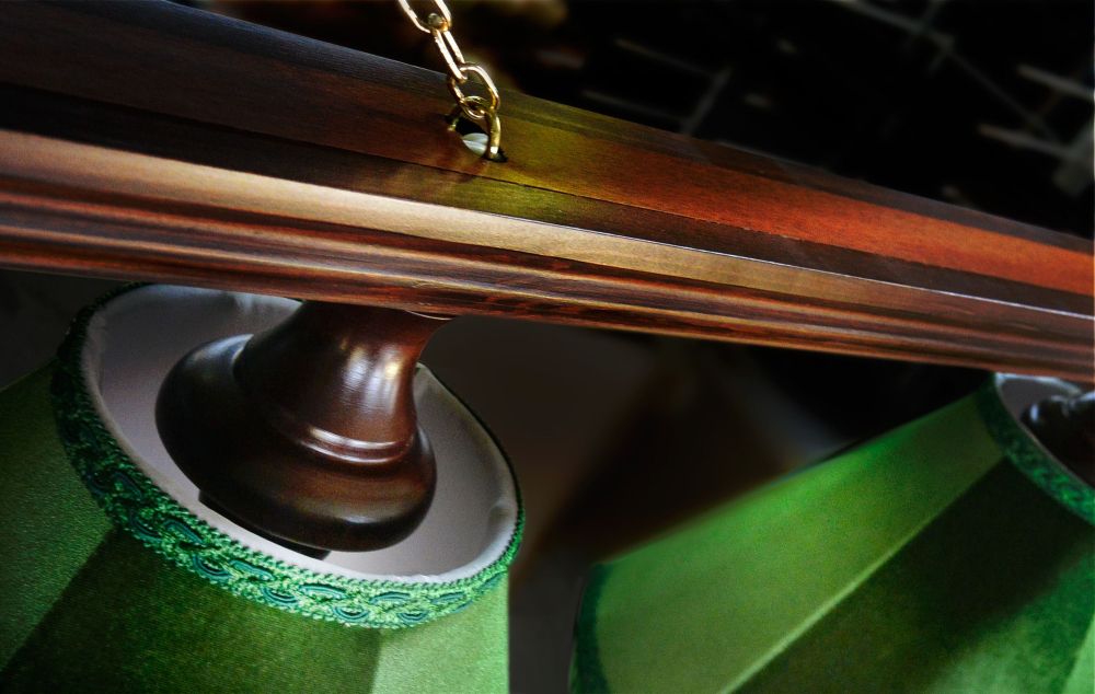 Лампа Классика 2 6пл. ясень (№6,бархат wine,бахрома желтая,фурнитура золото)