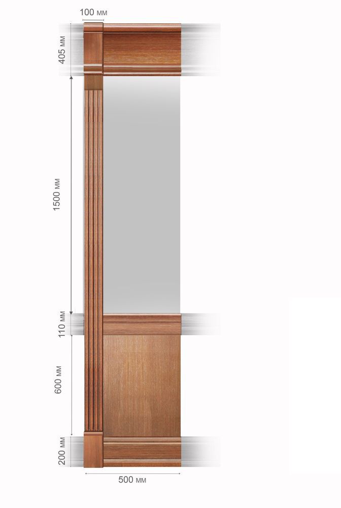 Пилястра в сборе завершающая Президент Премиум 33*100*2900 краш (№3)