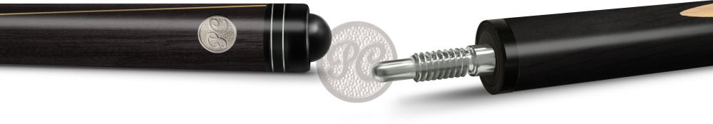 16-1-Пул Кий Классика 10-запилов 2 РС, черн.граб/граб(РС)