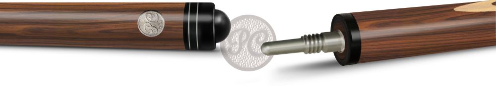 10-7-У Кий Классик 13 запильный с удлинителем 2 РС, палисандр/граб