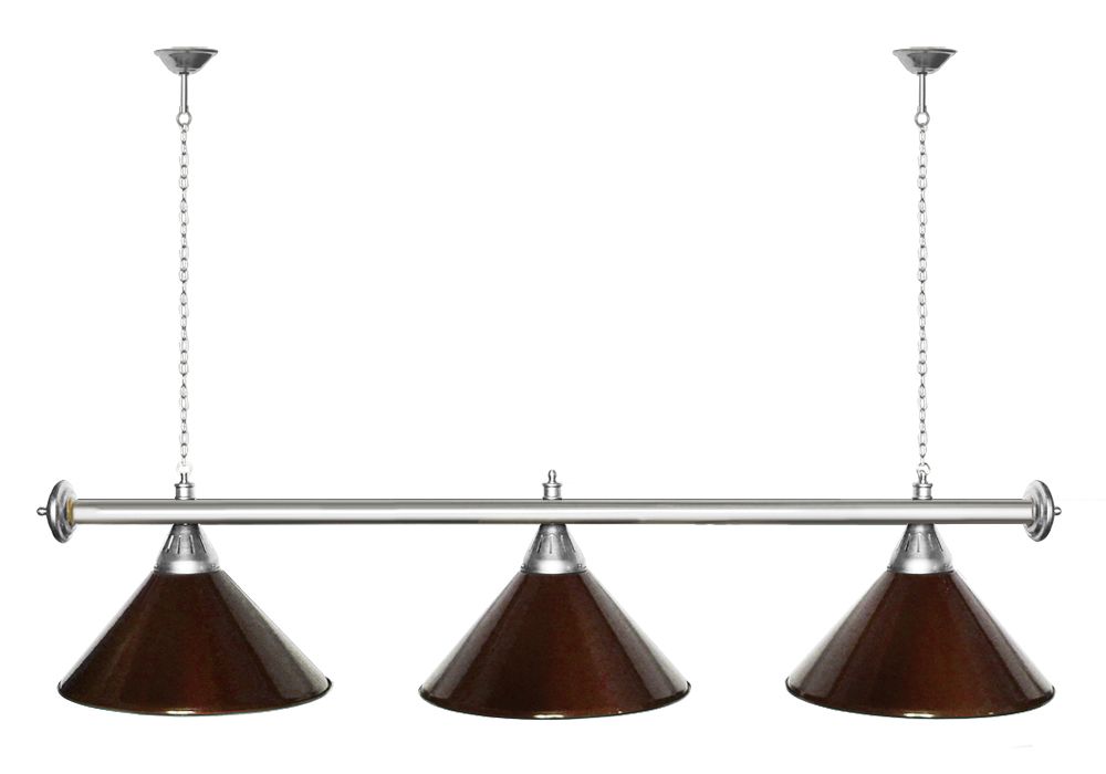 Лампа STARTBILLIARDS 3 пл. (плафоны голубые,штанга голубая,фурнитура золото)