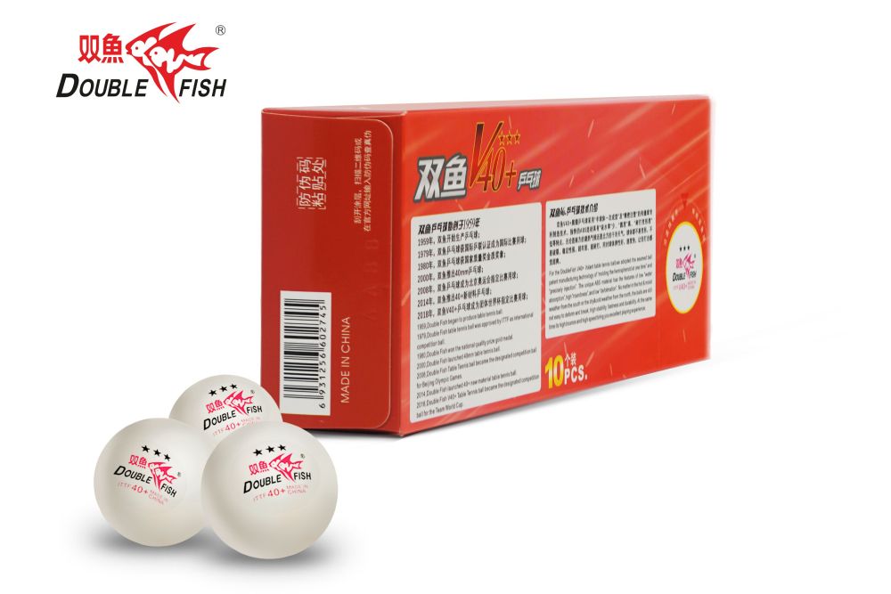 Мячи для н/т Double Fish 3* Volant (10 шт/упак.) р-р.40+
