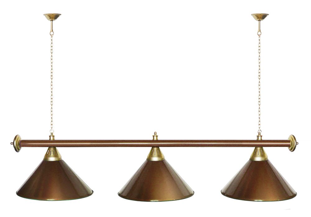 Лампа STARTBILLIARDS 3 пл. (плафоны бронза,штанга бронза,фурнитура бронза)