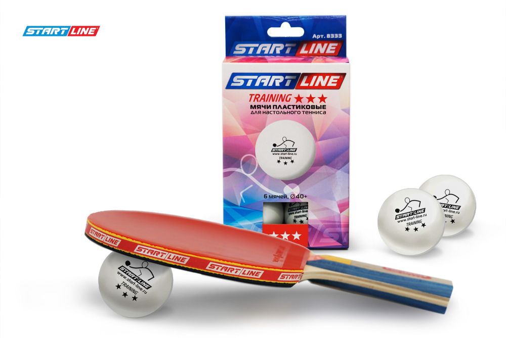 Мячи Start line Training 3* New (6 шт, бел.)