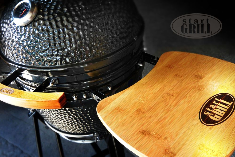 Керамический гриль-барбекю 18 дюймов (черный) (48см)