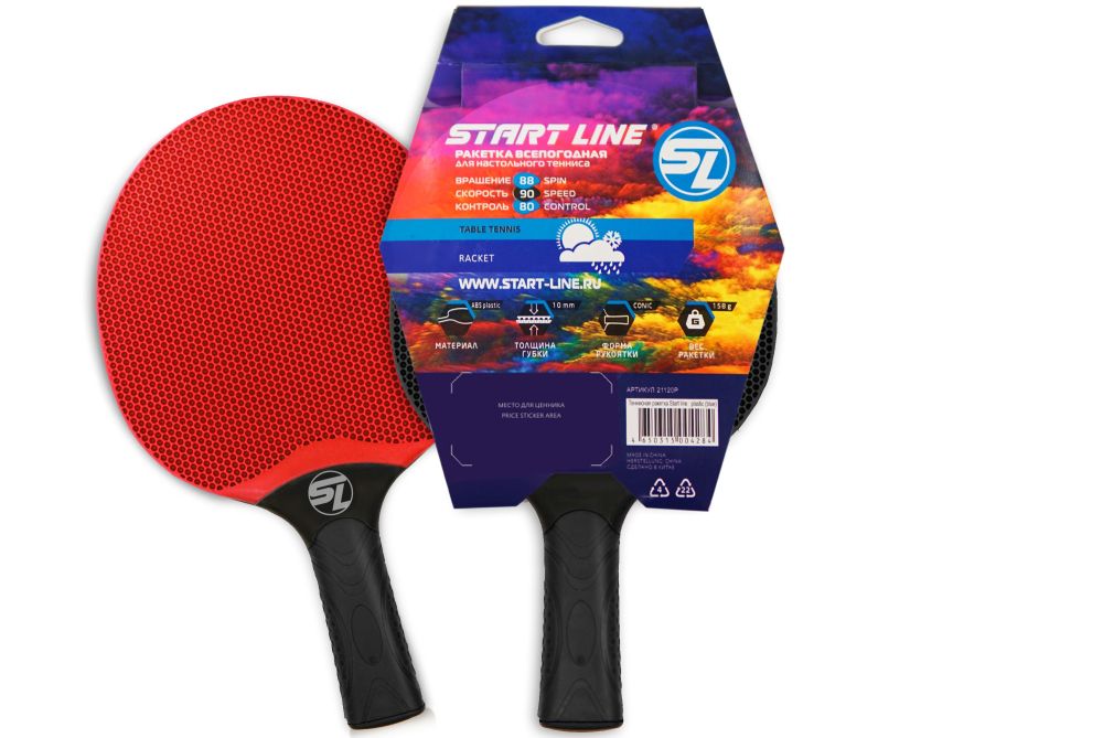 Теннисная ракетка Start line   plastic (red)
