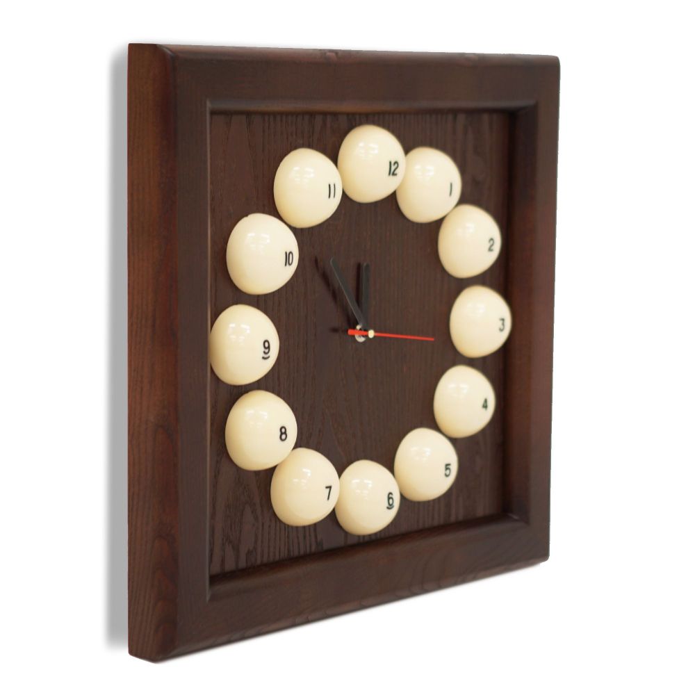 Часы Квадрат пирамида ясень/шпон (№4)