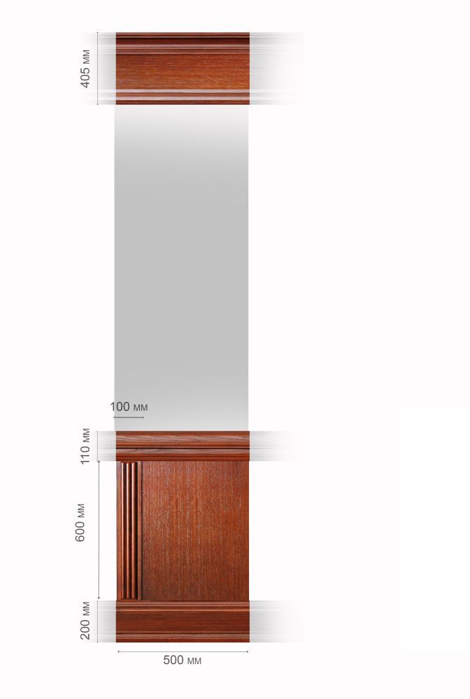 Пилястра в сборе завершающая Ливерпуль Стандарт 45*100*2900 краш (№4)