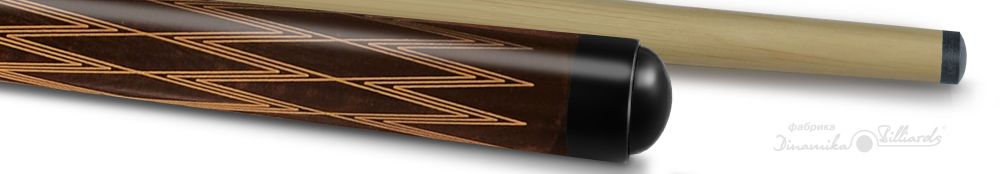 2-6-Пул Кий Любительский 2 РС, турняк-граб,цвет эбен Орнамент