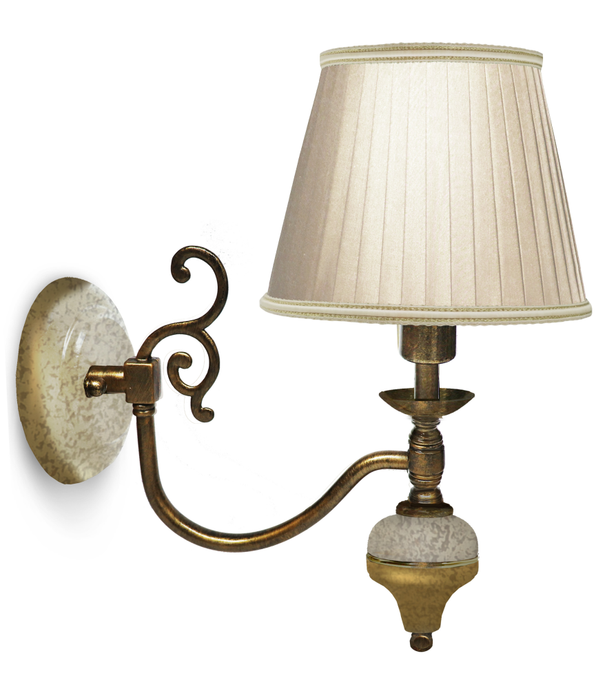 Бра (№4 ,плафоны красные,фурнитура золото)