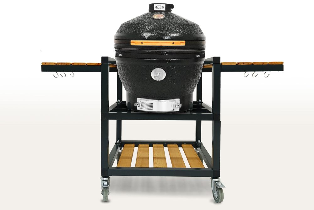 Керамический гриль-барбекю 24 дюйма CFG CHEF (черный) (61 см)