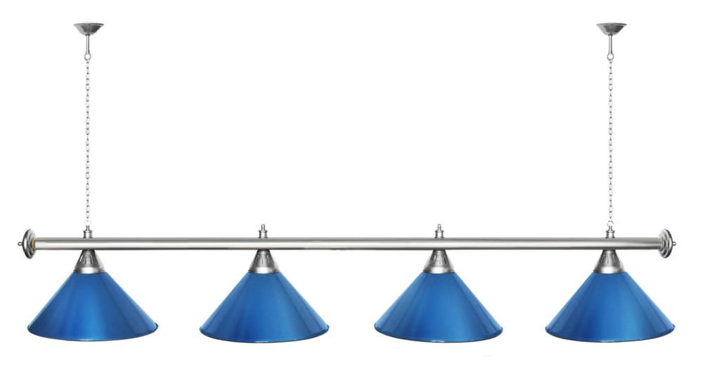 Лампа STARTBILLIARDS 4 пл. (плафоны зеленые матовые,штанга золотая матовая,фурнитура золото)