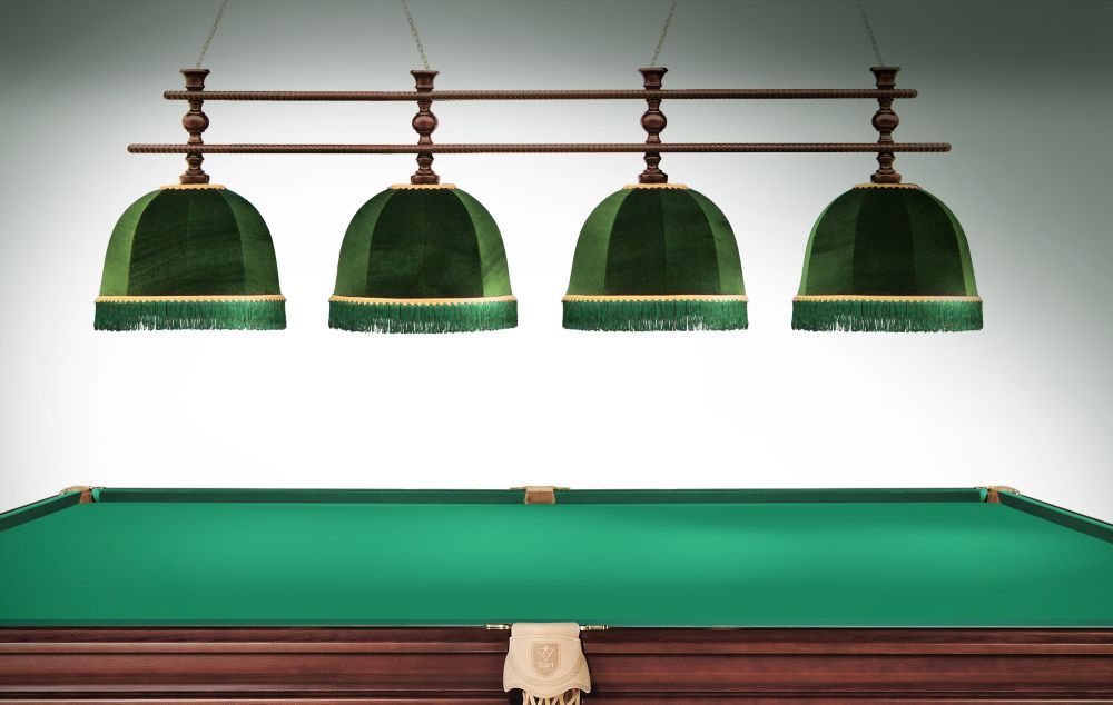 Лампа Аристократ-Люкс 2 4пл. ясень (№4 ,бархат зеленый,бахрома зеленая,фурнитура золото)