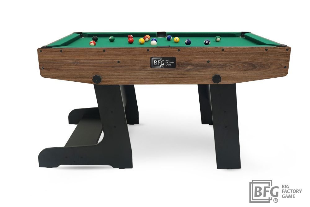 Бильярд BFG Compact Moby 4 (Аризона) (Пул, аризона/черный (ЛДСП), ЛДСП_16, Сукно Euro Pro 30 ш1.98м, Х/б сетка)