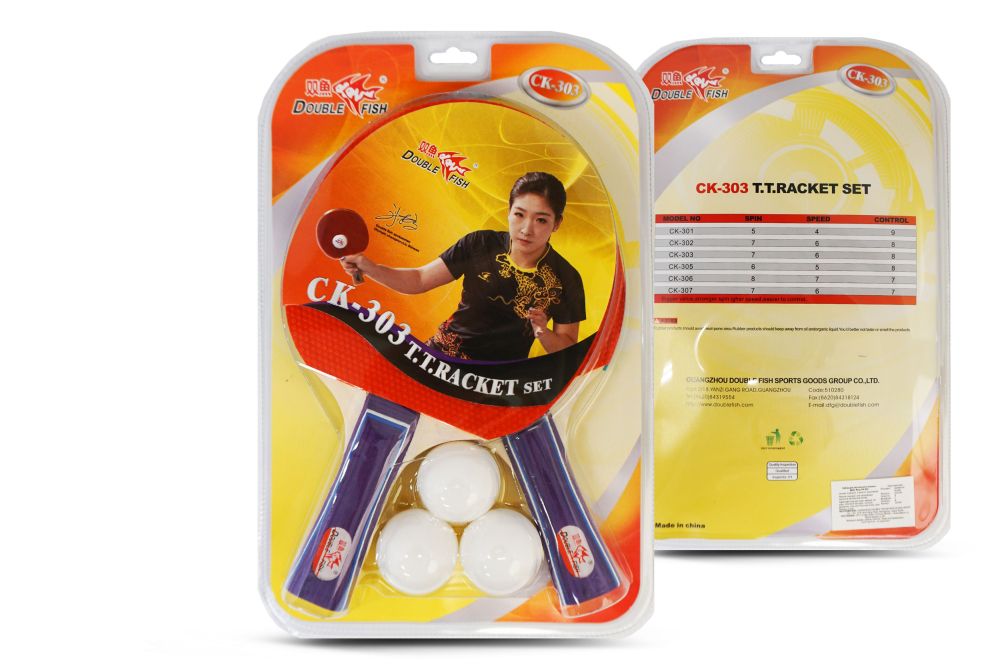 Набор для н/т Double Fish 2 ракетки и 3 мяча (303)
