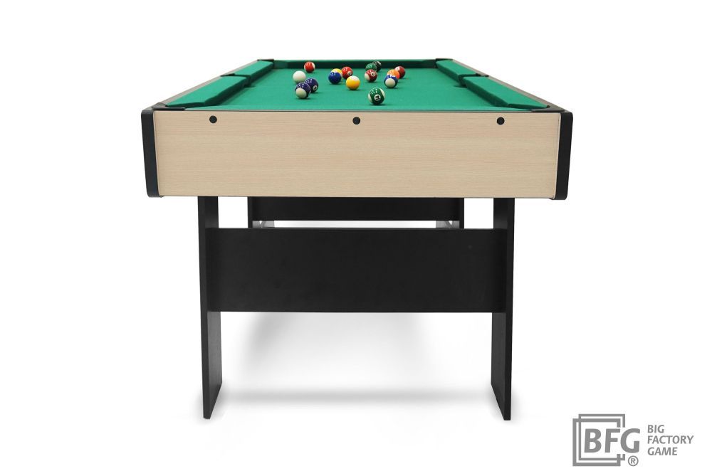 Бильярд BFG Compact Moby 4 (Йоркшир) (Пул, йоркшир/черный (ЛДСП), ЛДСП_16, Сукно Euro Pro 30 ш1.98м, Х/б сетка)