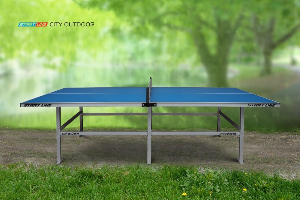 Стол теннисный City Всепогодный с сеткой Синий