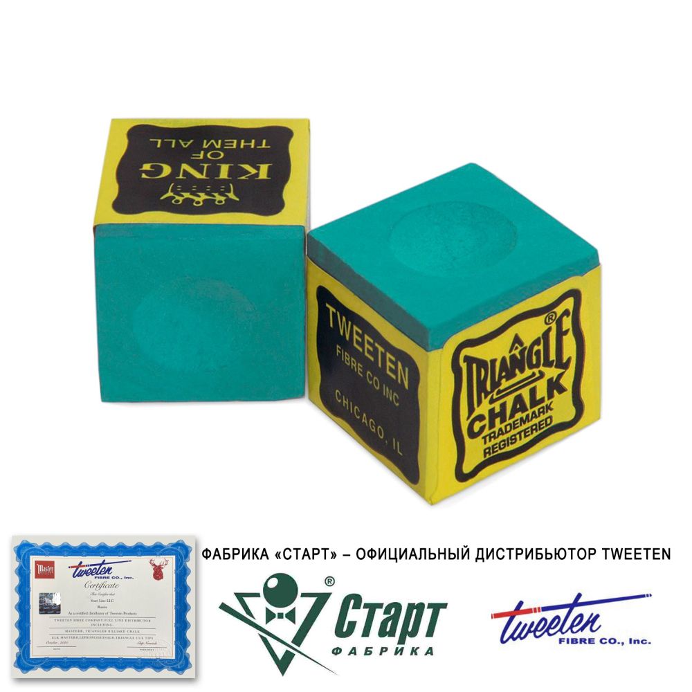 Мел Tweeten Triangle зеленый (12 шт)