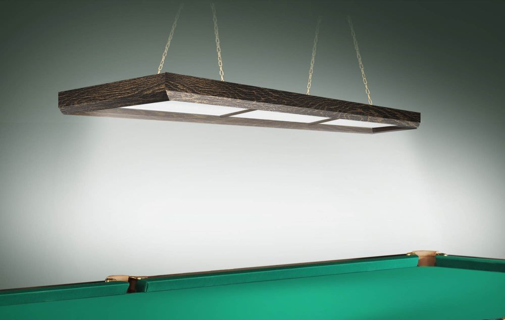 Лампа Evolution 3 секции ПВХ (ширина 600) (Пленка ПВХ Тиковое дерево,фурнитура бриллиант)