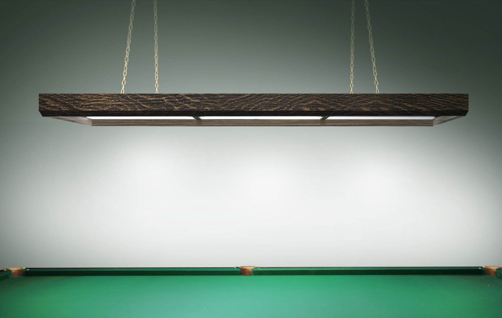 Лампа Evolution 3 секции ПВХ (ширина 600) (Пленка ПВХ Шелк Зебрано,фурнитура черная матовая)