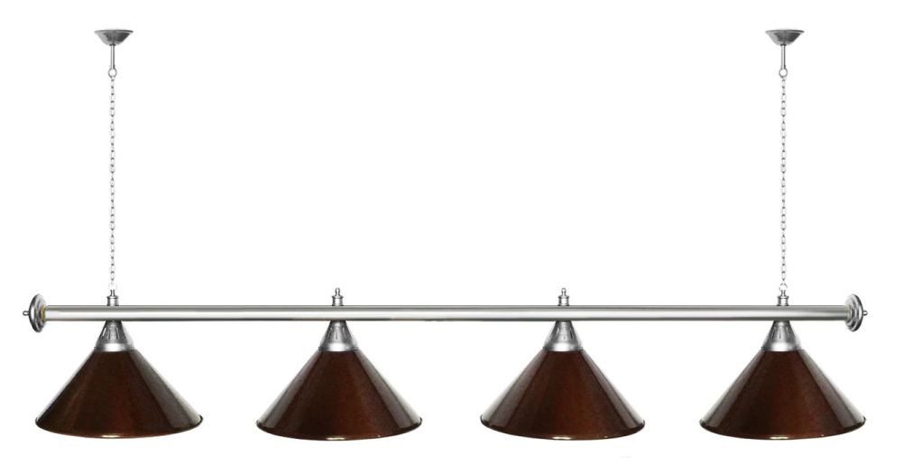 Лампа STARTBILLIARDS 4 пл. (плафоны зеленые матовые,штанга золотая матовая,фурнитура золото)