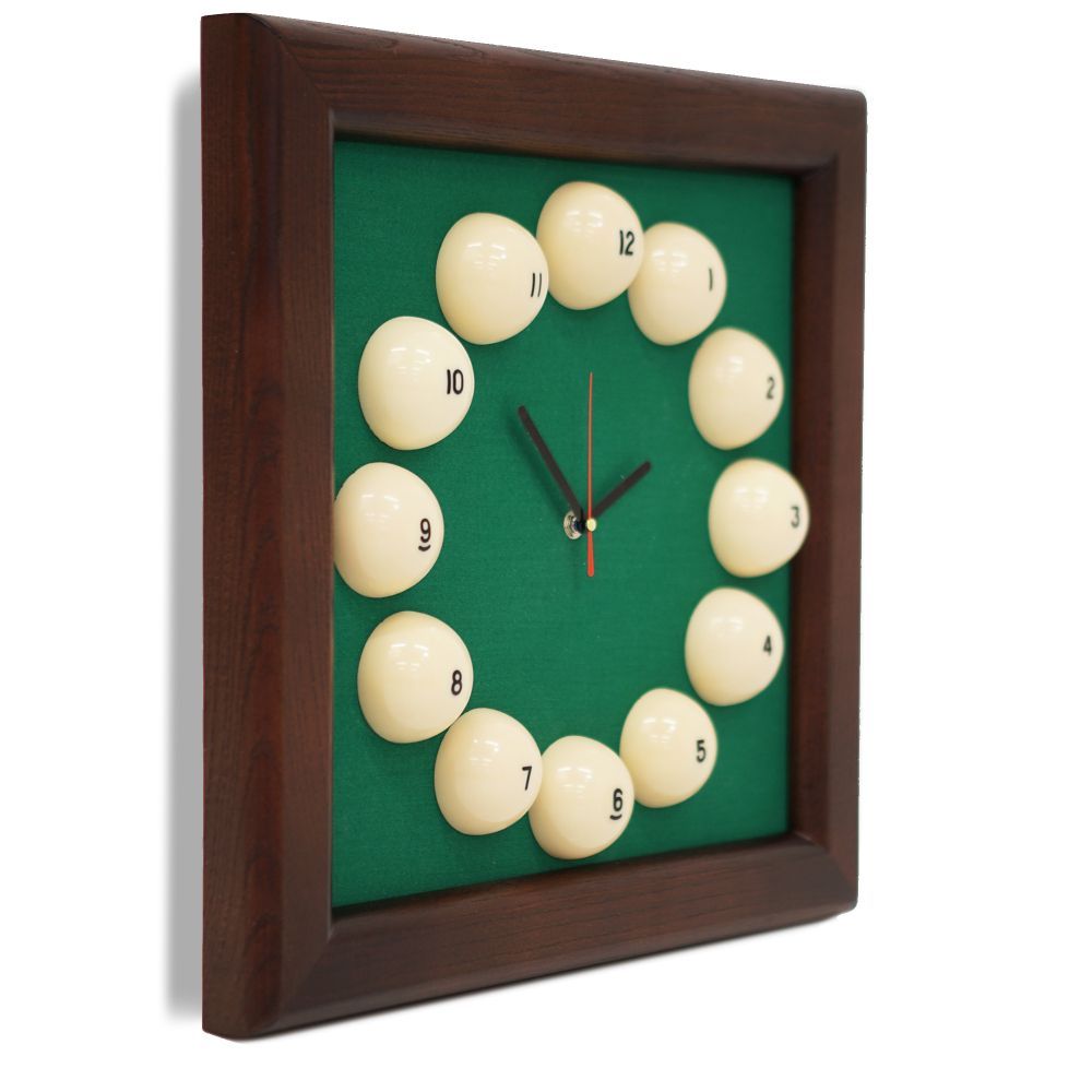 Часы Квадрат пирамида ясень/сукно (№4,Сукно Euro Pro 50 ш1.98м Yellow green)