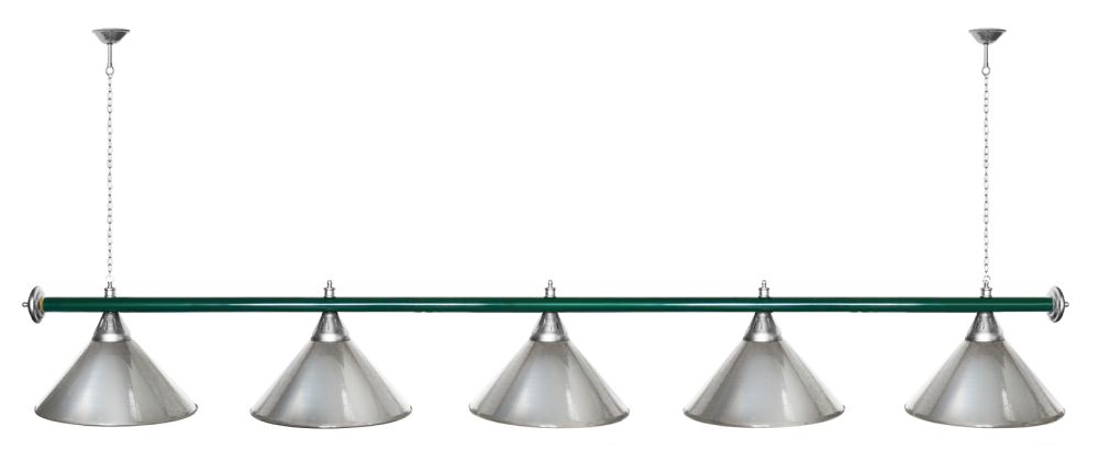 Лампа STARTBILLIARDS 5 пл. (плафоны медь,штанга медь,фурнитура медь)