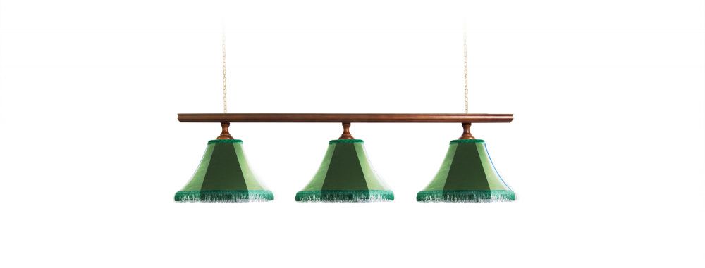 Лампа Классика 1 3 пл. сосна (№4 ,бархат синий,бахрома синяя,фурнитура золото)