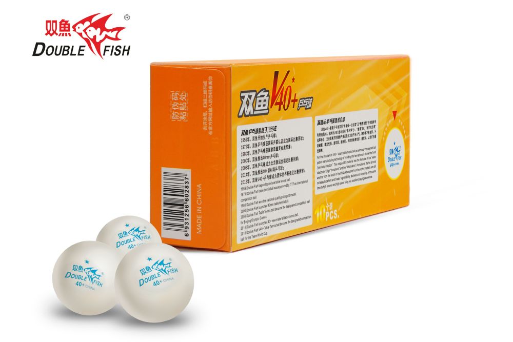 Мячи для н/т Double Fish 1* Volant (10 шт/упак.) р-р.40+