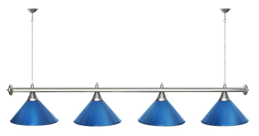 Лампа STARTBILLIARDS 4 пл. (плафоны антик медь,штанга антик медь,фурнитура золото)