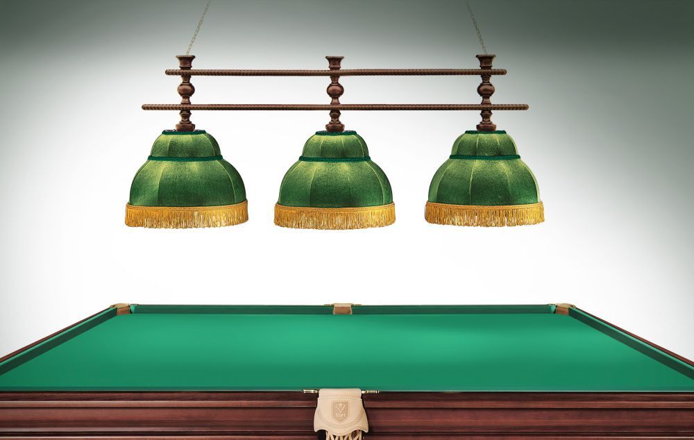 Лампа Аристократ-2 3пл. ясень (№5,Бархат красный,бахрома желтая,фурнитура золото)