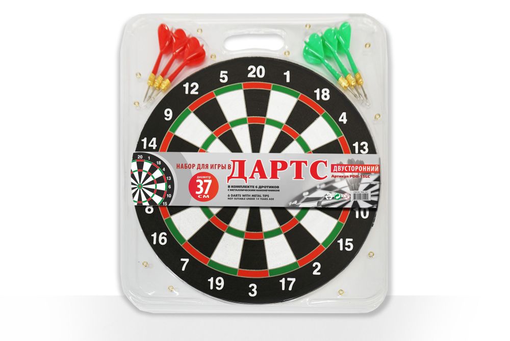 Набор для игры в дартс 37 см с дротиками