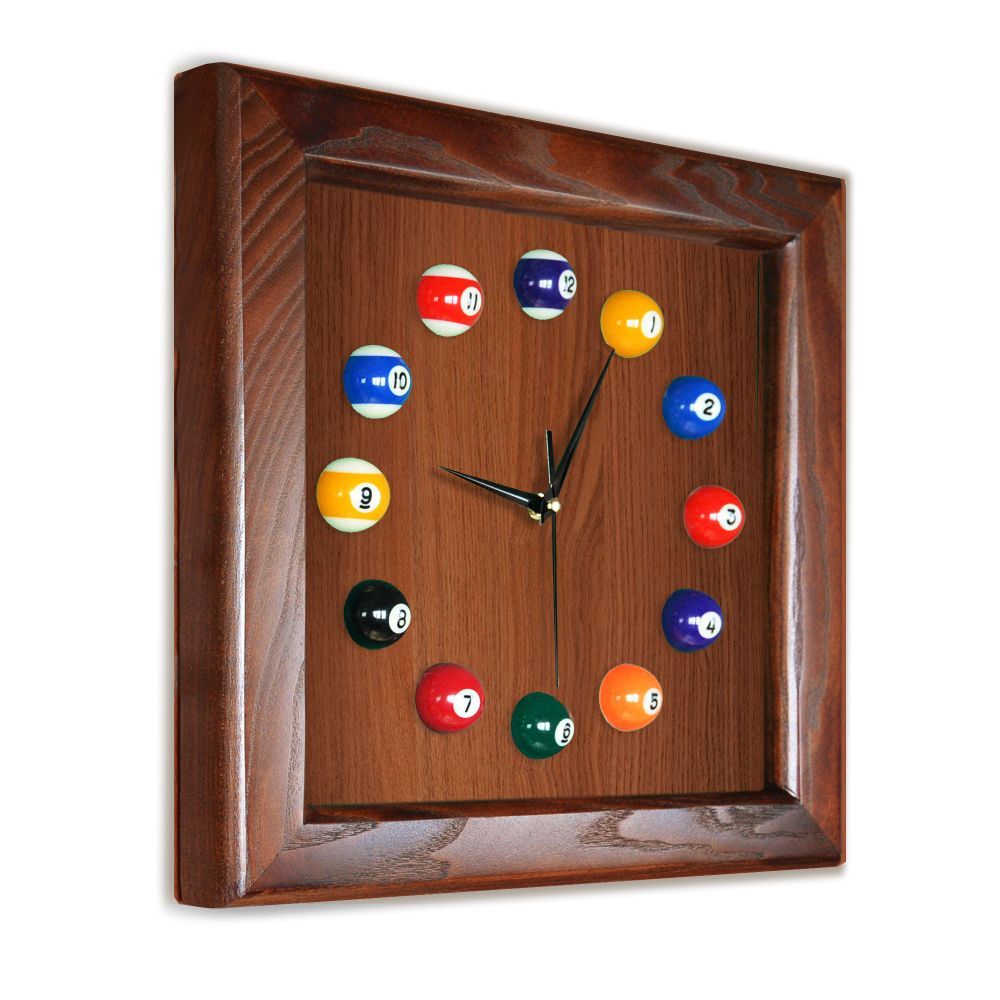 Часы Квадрат ясень/шпон (№3)